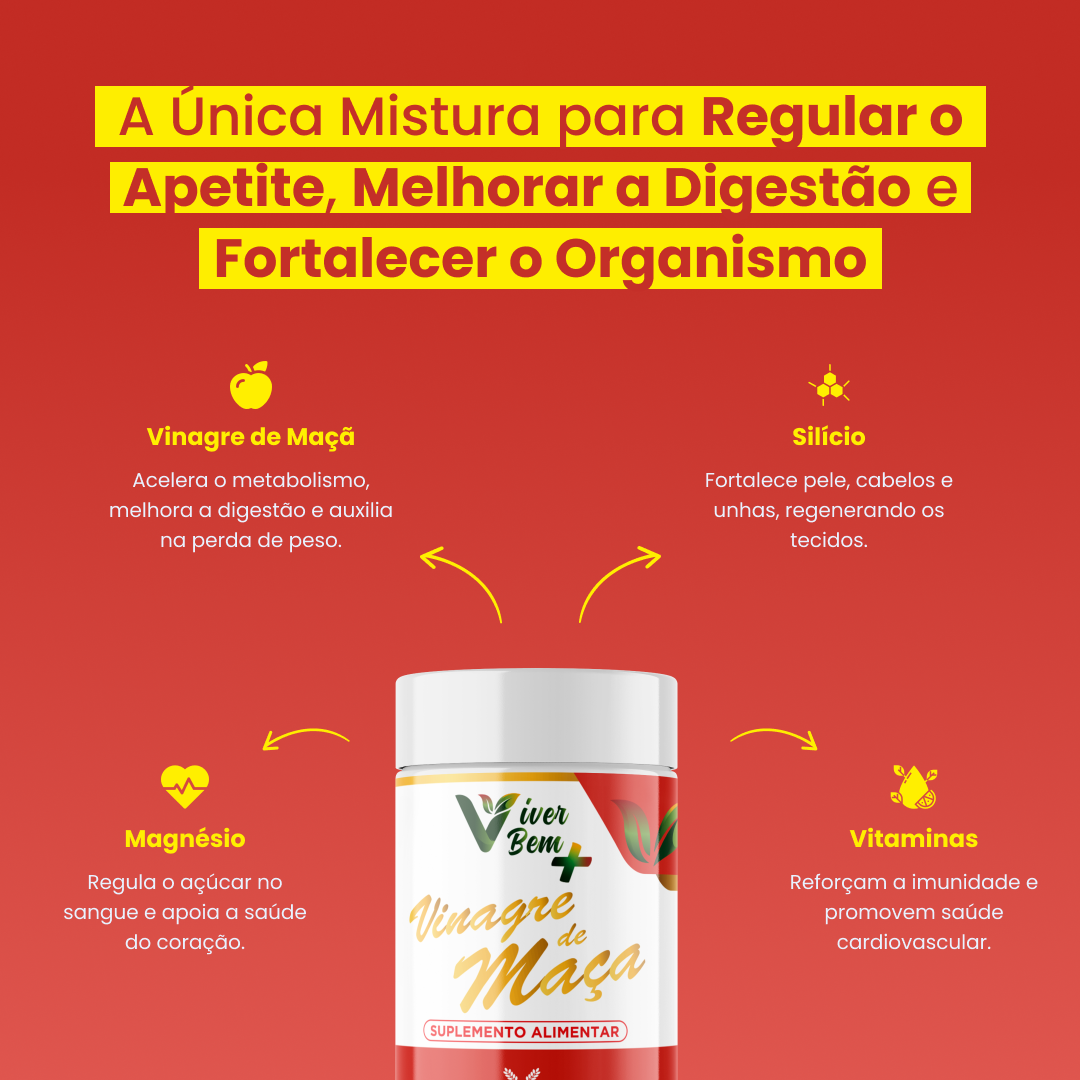 VINAGRE DE MAÇA | Para um Metabolismo Mais Rápido e Eficiente